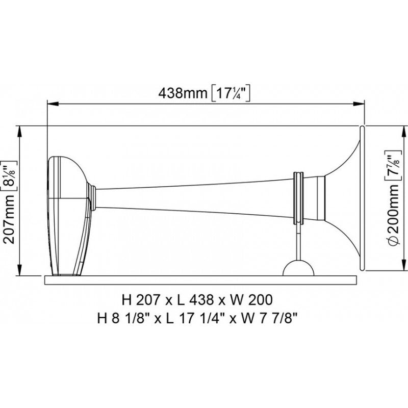 TROMBA OMOL.RINA 12V. PW2-BB TRUMPET HOMOLOGATED RINA 24 V