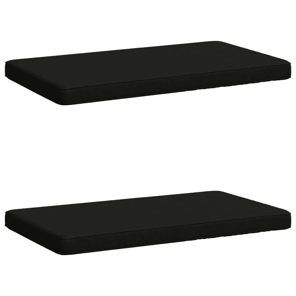 Cuscini per Panchina a 2 Pezzi VUGHT 2 pz 100% Poliestere Nero 951647