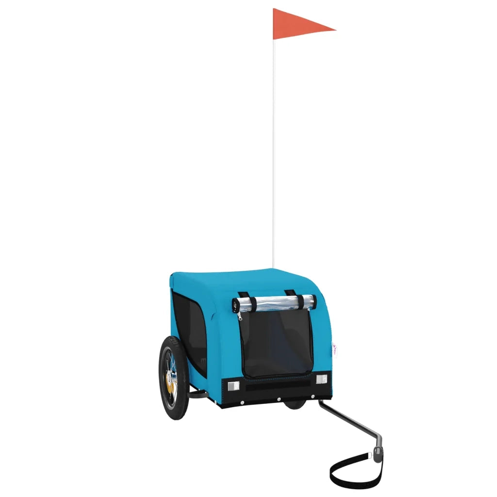 Rimorchio da Bici per Animali Blu e Nero Oxford e Ferro 93995