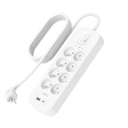 Multipresa Protezione Sovratensioni 8 Prese Tipo E USB-C / USB-A Cavo 2m Bianco Belkin