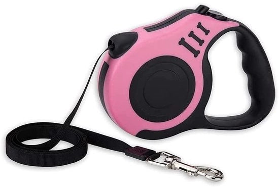 Cinturone estensibile 3 m - Coda di cane fino a 20 kg - Manubrio antiscivolo - Leggero - Materiale ABS/Nylon - Adatto per cani di piccola/media taglia