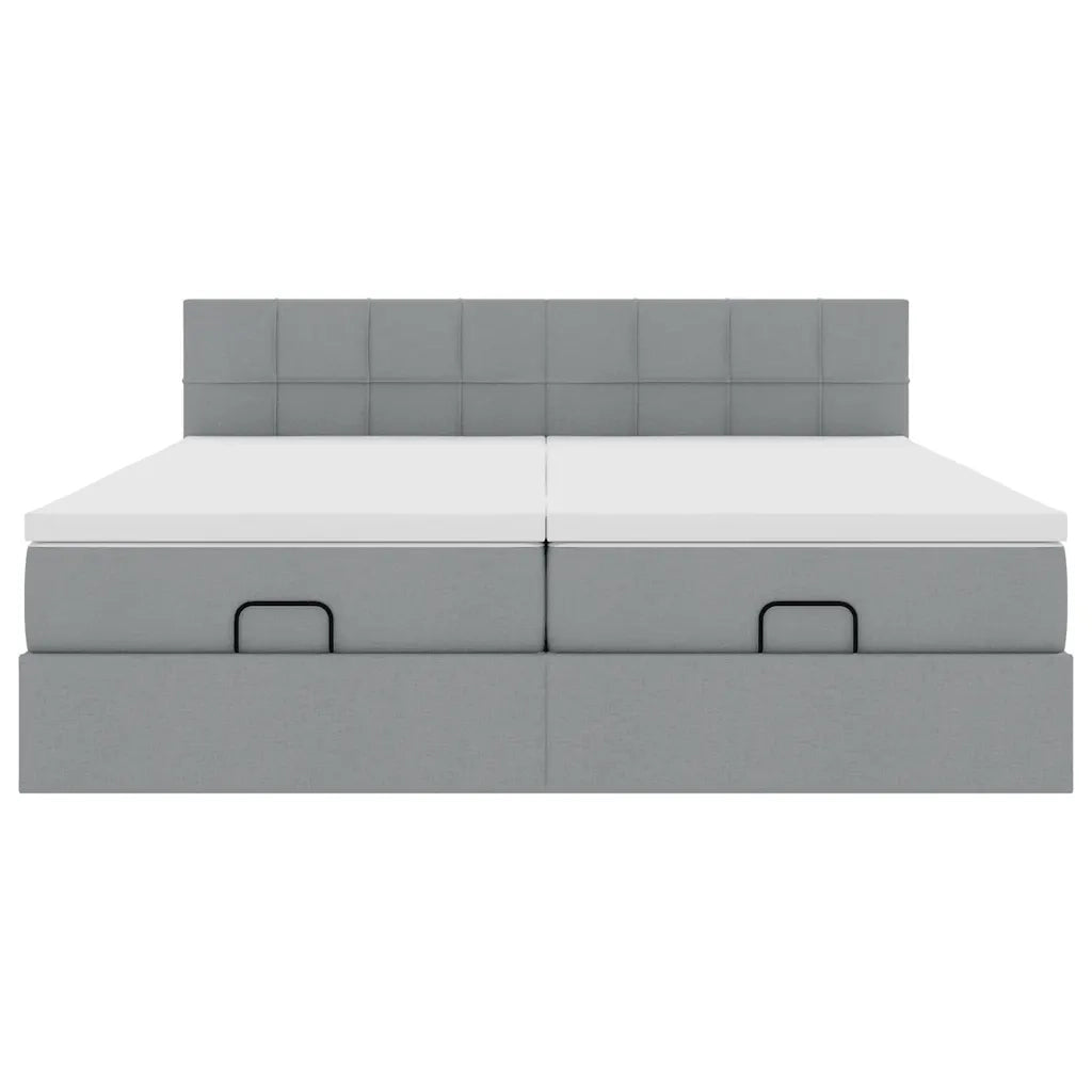 Struttura Letto Pouf con Materassi 180x200 cm in Tessuto 3312843