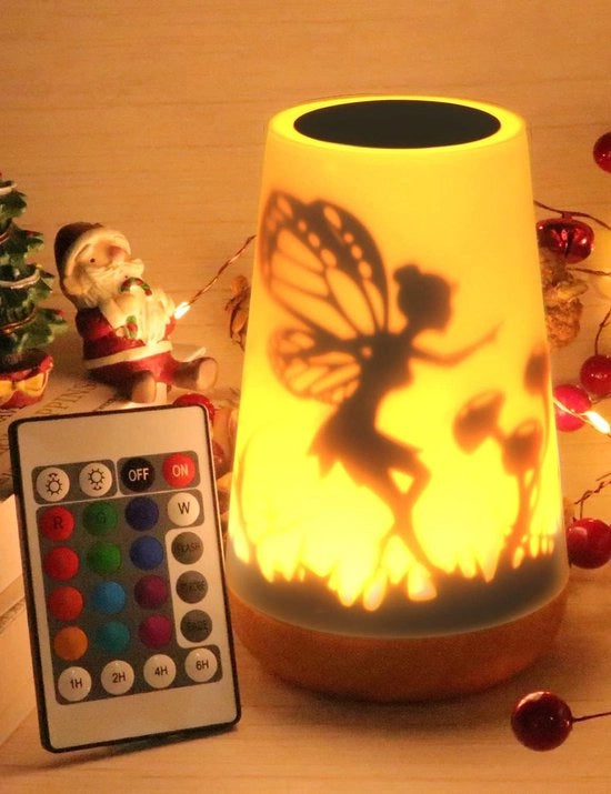 Lampada da Notte per Bambini, 360° Lampada da Notte Multicolore con Comando a Distanza, Luce LED morbida (Elfi)
