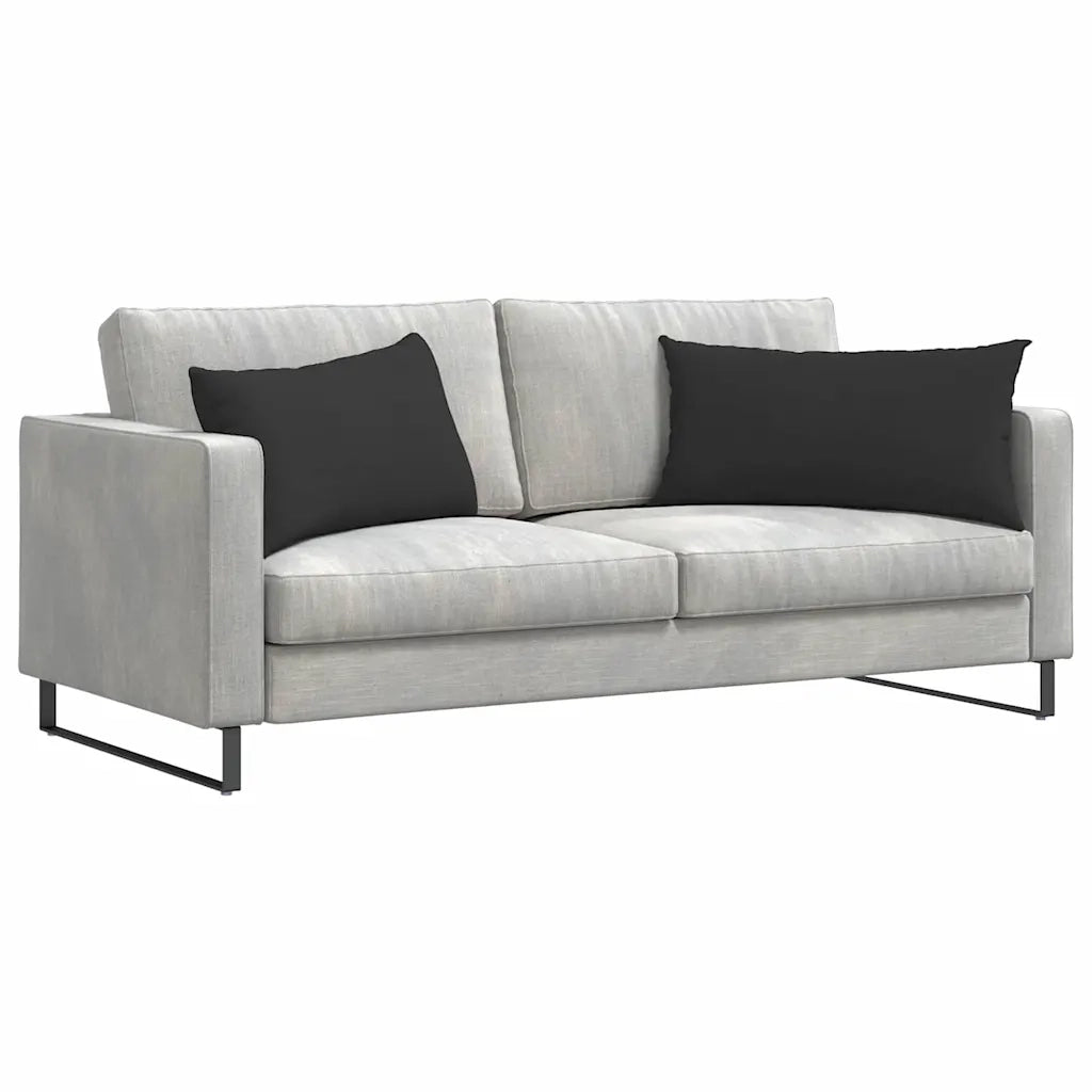 Cuscini da Divano 2 pcs Nero 80 x 40 cm Tessuto 42013728