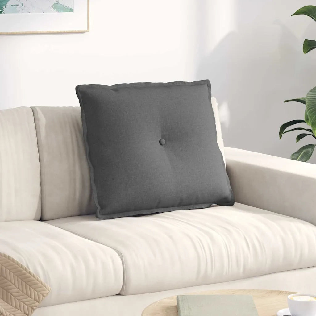 Cuscino per Schiena Grigio scuro 60 x 19 x 50 cm Tessuto 42014659