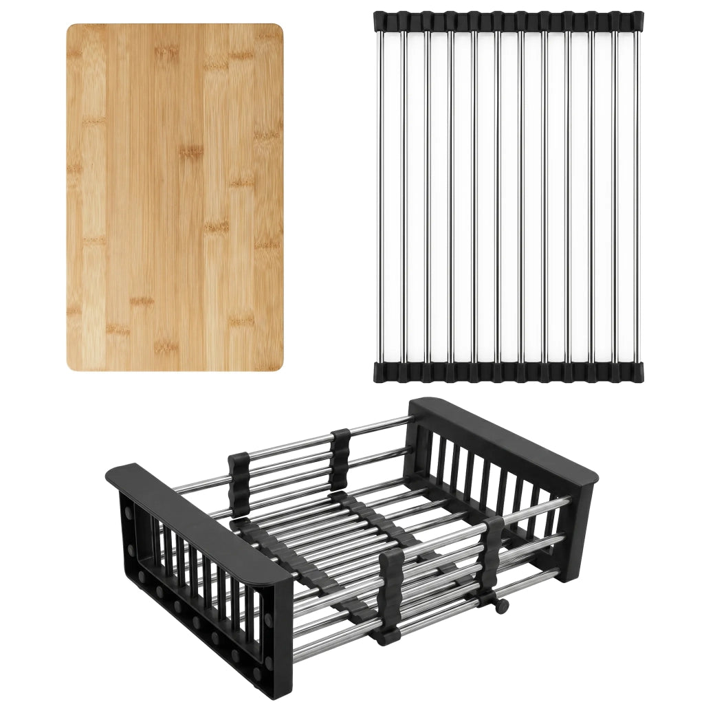 Set Di Accessori Per Lavello Da Cucina 3 Pz. Rea Black