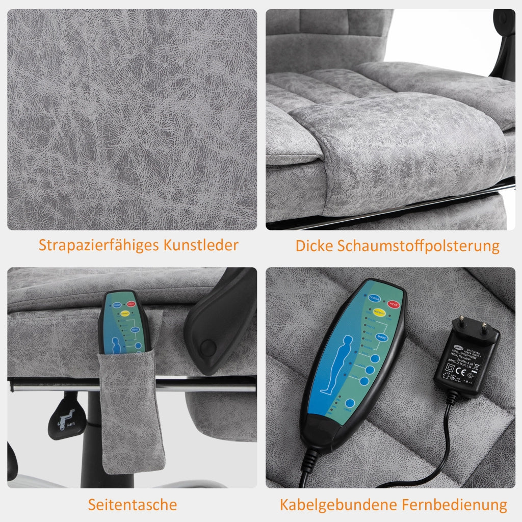 Sedia da ufficio ergonomica con schienale regolabile e braccioli ¨C Minimal ¨C Grigio