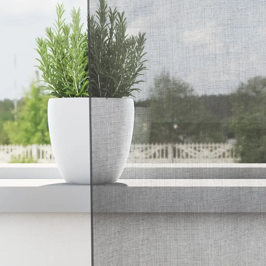 Tende in Voile con Tasche per Aste 2 pz Grigio Scuro