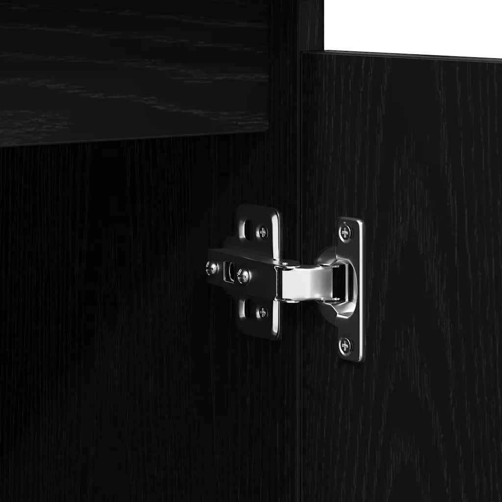 Credenza con Cassetti Rovere Nero 100,5x35x76 cm Truciolato 3328445