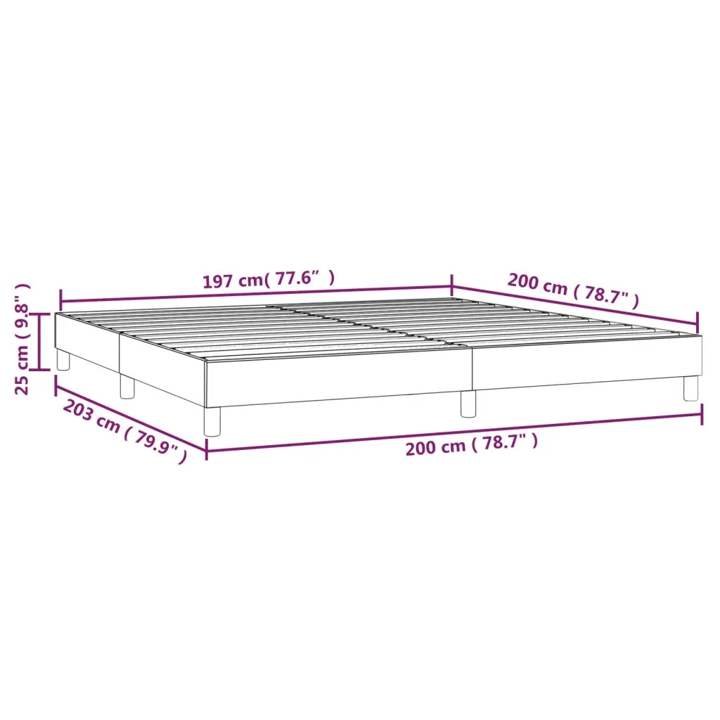 Struttura Letto a Rete a Molle Tortora 200x200 cm in Tessuto 3120890