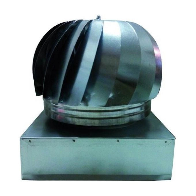 Tecnoforte Officine 9775372 Fumaioli Eolici in Acciaio Inox Base Tonda Diametro 20 cm colore Acciaio