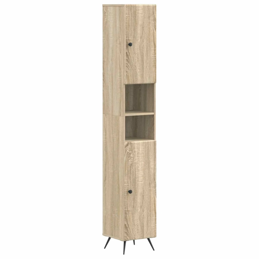 Set di Mobili da Bagno da 4 Pezzi BREDA Rovere Sonoma 3417965