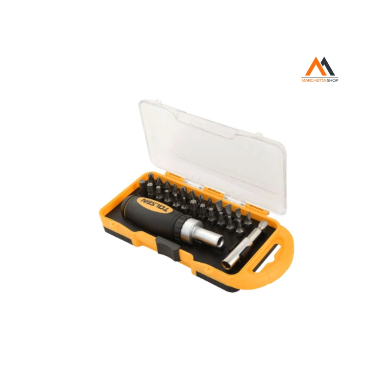 SET 26PZ CACCIAVITE A CRICCHETTO CON INSERTI E PROLUNGA