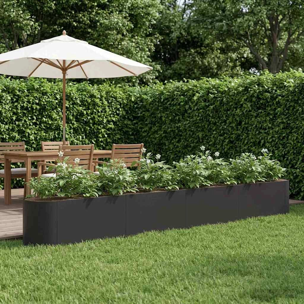 Letto rialzato da giardino Nero 360 x 40 x 40 cm 8011705