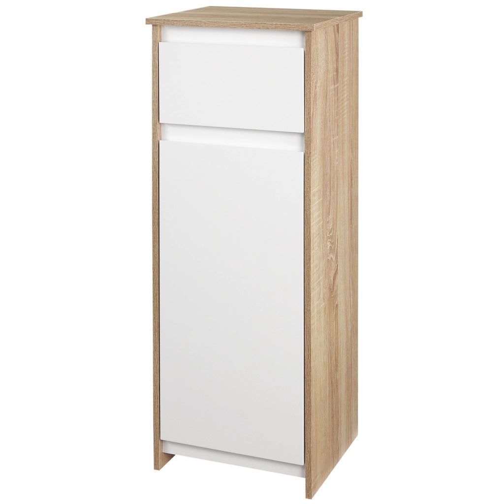 Mobile bagno colonna salvaspazio ¨C Xylo ¨C bianco legno 1 cassetto 1 anta 32x30x90 cm