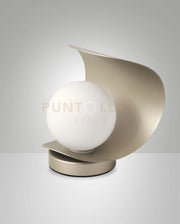 ADRIA DA TAVOLO ORO OPACO 1 LUCE  A LED 3000K - 6W - 540 lm IN METALLO E VETRO DIMMERABILE
