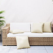 Cuscini per Divano 4 pz-Set di 4 Cuscini per Sofa Crema 50x50 cm in Tessuto
