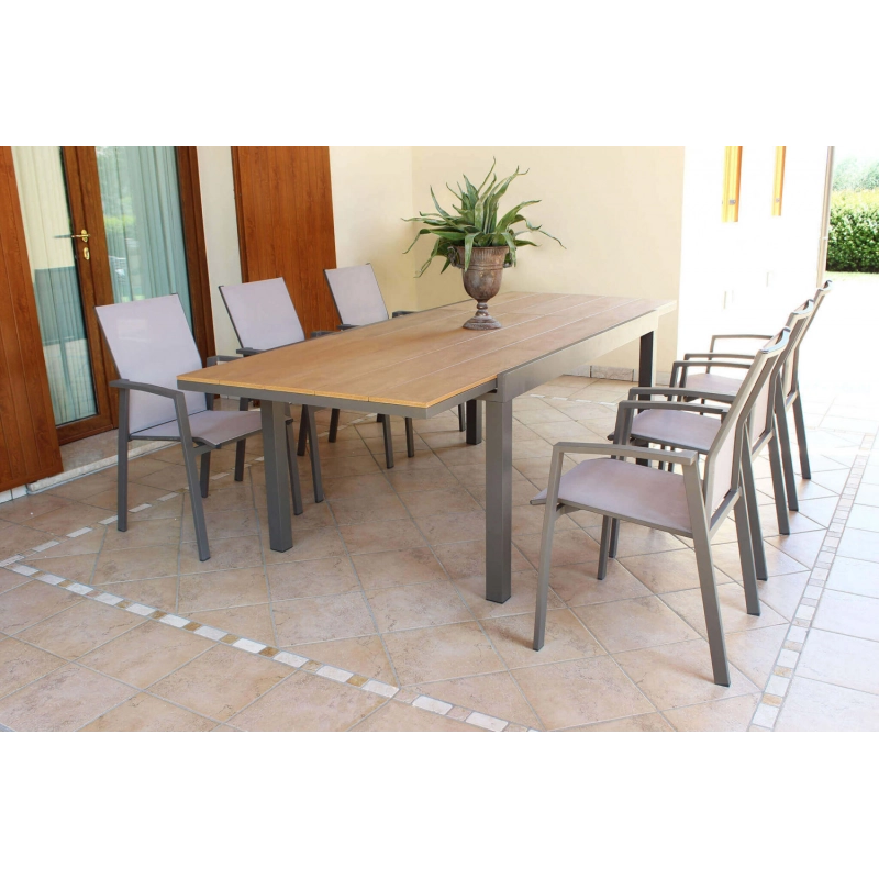TAVOLO CAYMAN 160/240 X 95