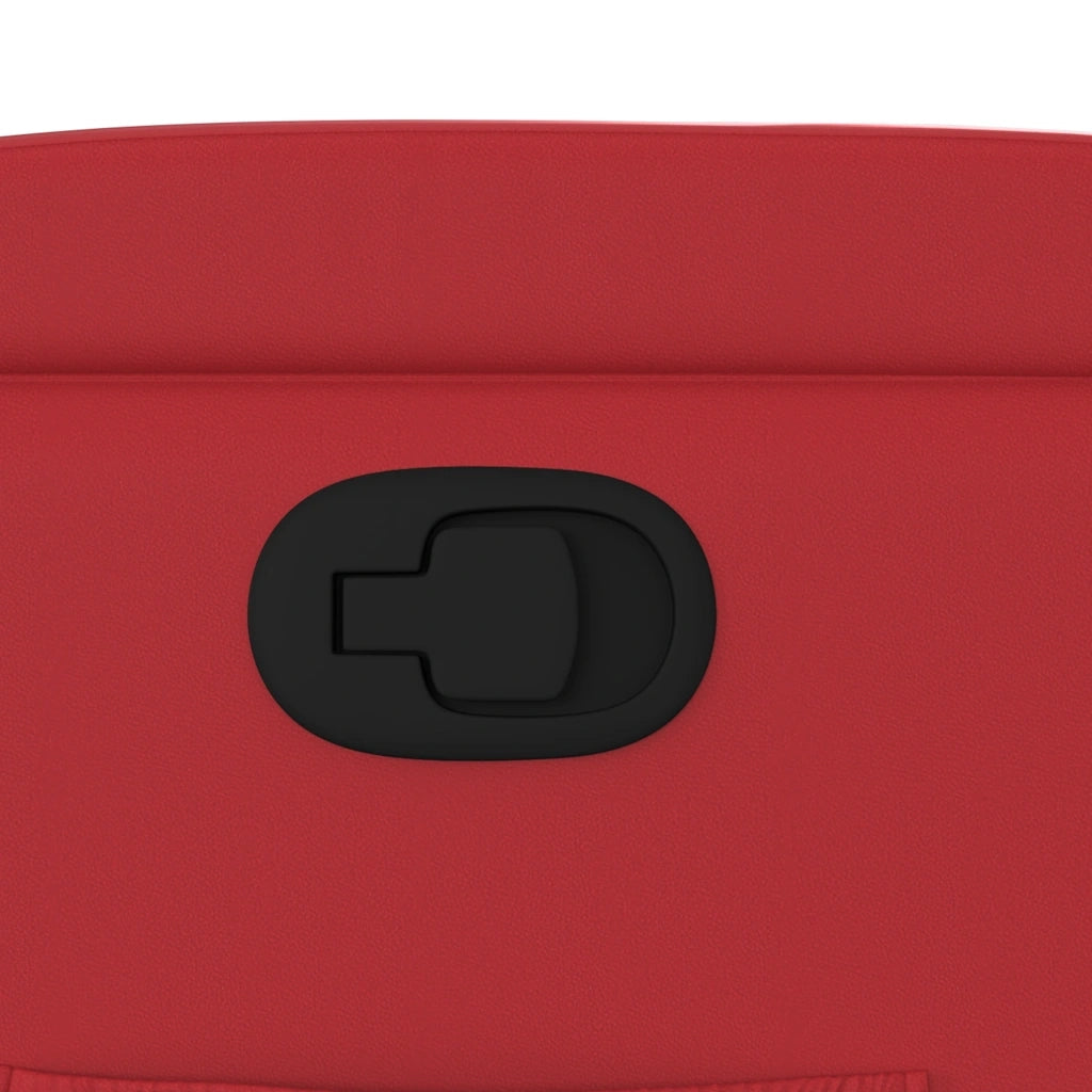 Poltrona Reclinabile Rossa in Similpelle 372394