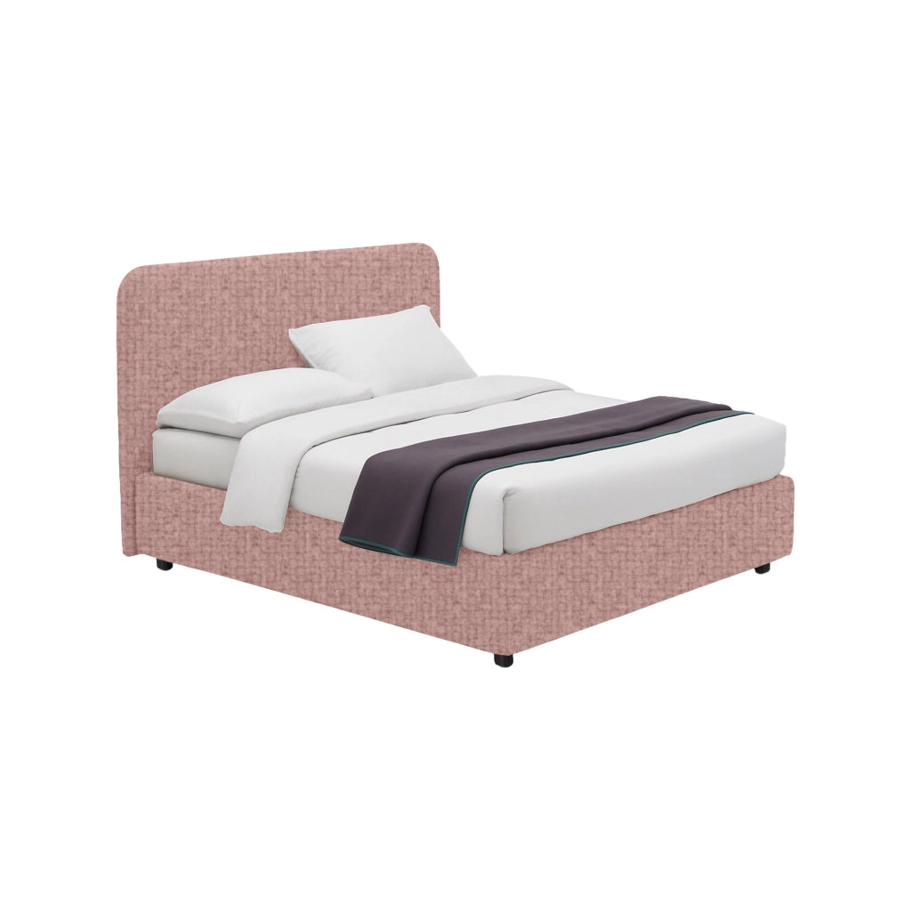 Reading, Letto Singolo Sfoderabile Made in Italy, Rosa