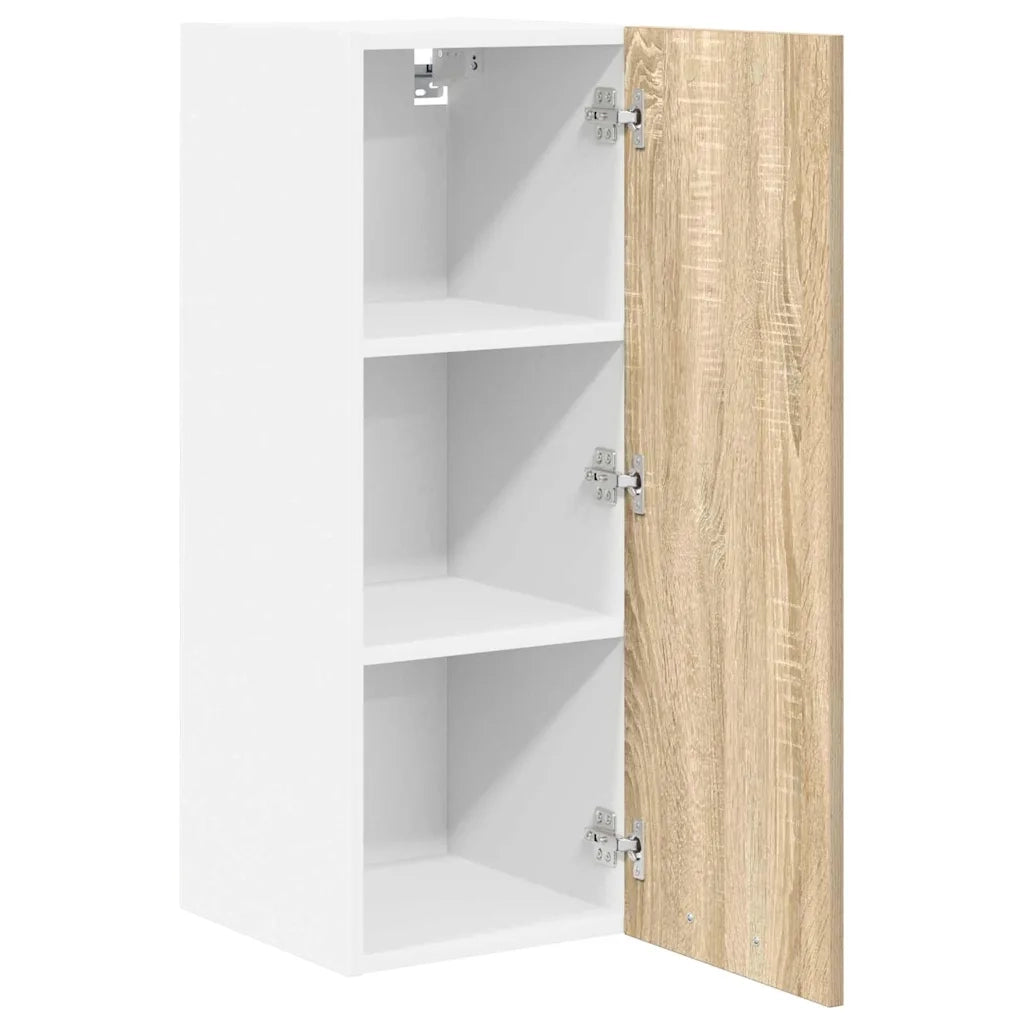 Armadio pensile 2 pcs Quercia Sonoma e Bianca 30 x 31 x 80 cm 884247