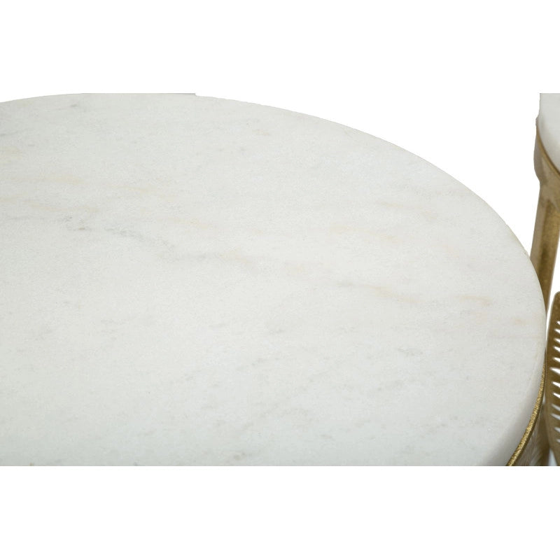 Tavolinetti Leaf Coppia cm ø 35x65,5-30x60,5