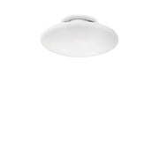 Plafoniera Moderna Smarties Vetro Bianco 2 Luci E27