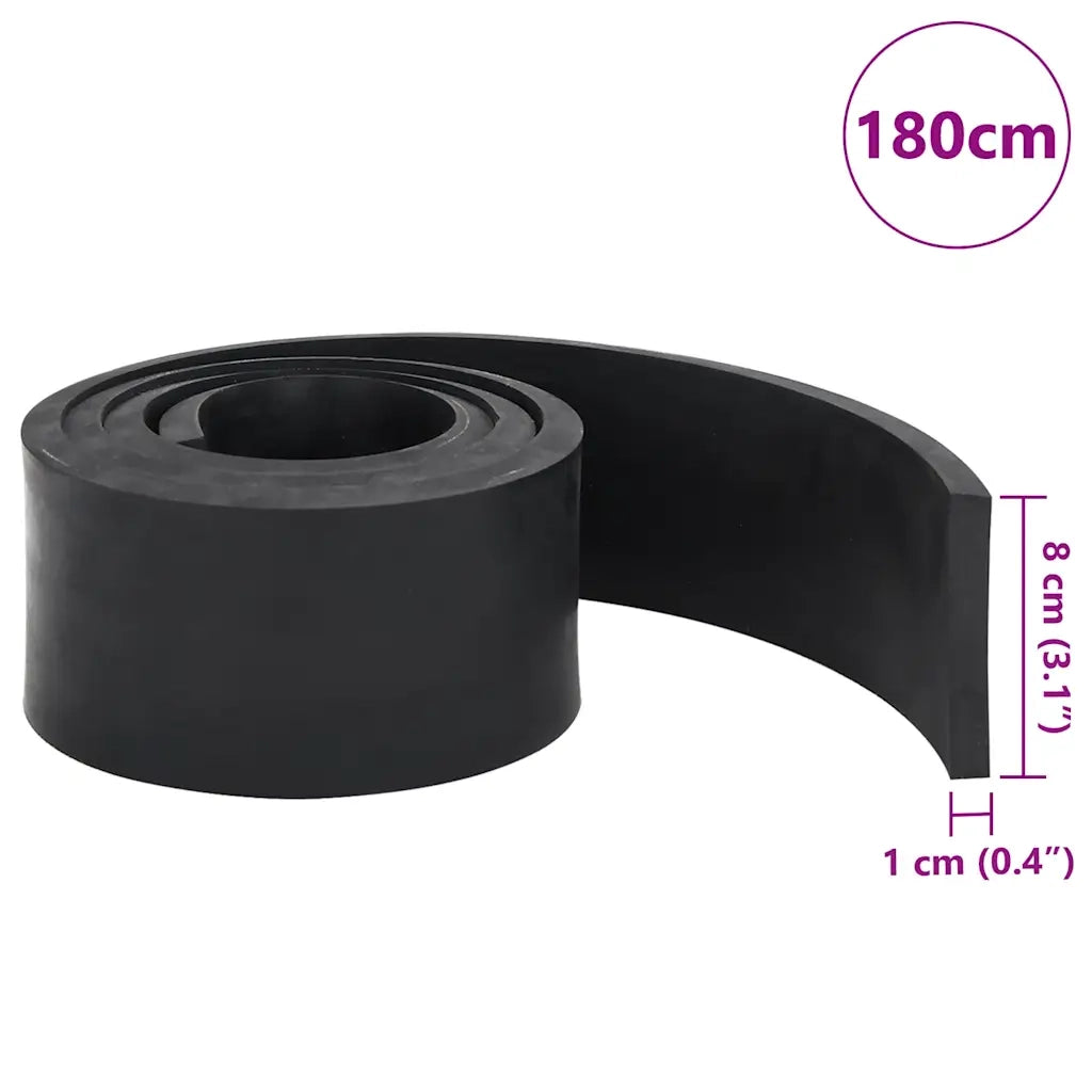 Bordo in Gomma per Spazzaneve Nero 180x8x1 cm 4103513