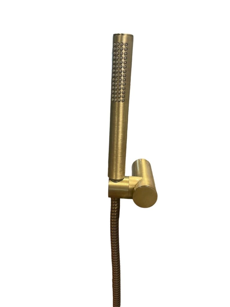 Set doccia bronzo, finitura vecchio ottone con supporto doccia e flessibile