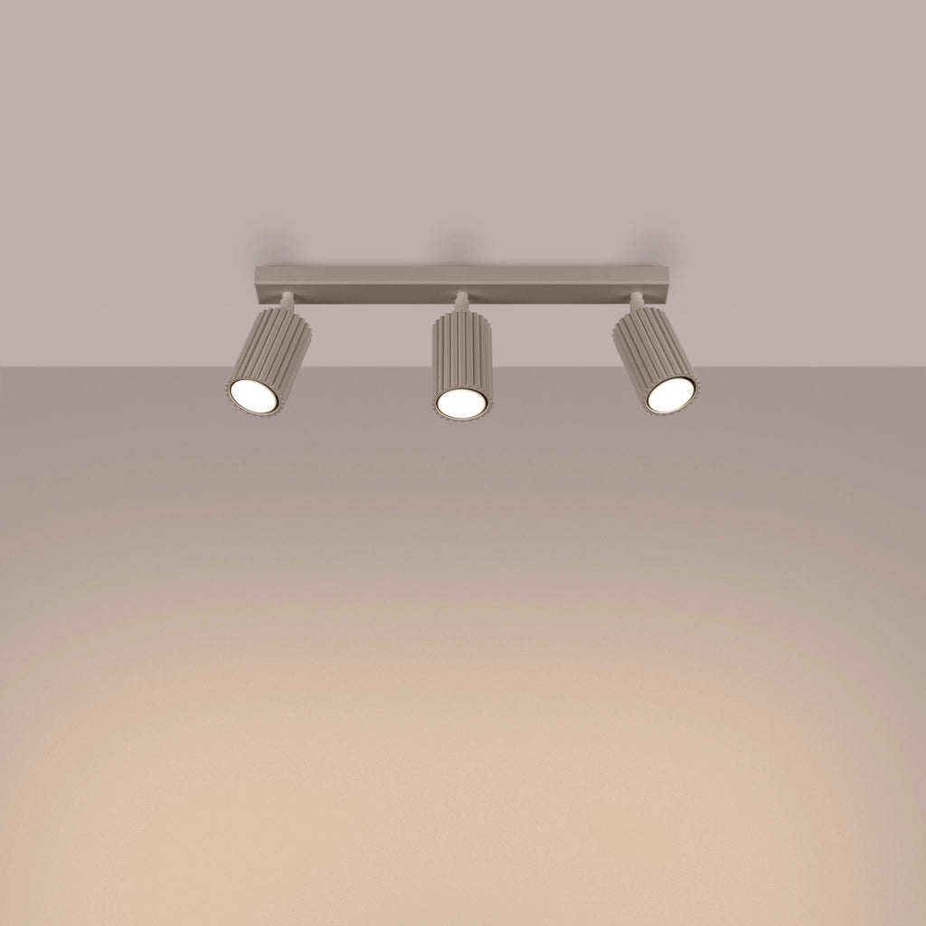 Lampada da soffitto KARBON 3L taupe