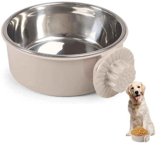 Krata per Animali in Acciaio Inossidabile - Sospeso - Recipienti Cibo/Acqua - Gabbie per Animali - Sostenibile - Sicuro per gli Animali di Casa - Gabbia per Animali