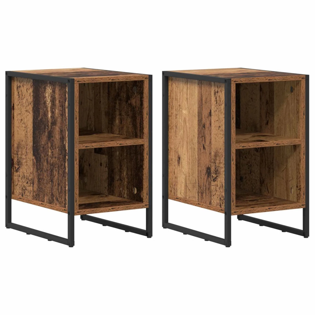Comodino 2 pcs Legno vecchio 39.5 x 30 x 50 cm 886639