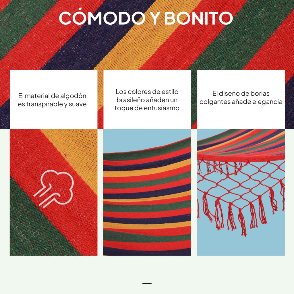 Amaca da giardino ¨C Minimal ¨C multicolore 200x100 cm 120 kg