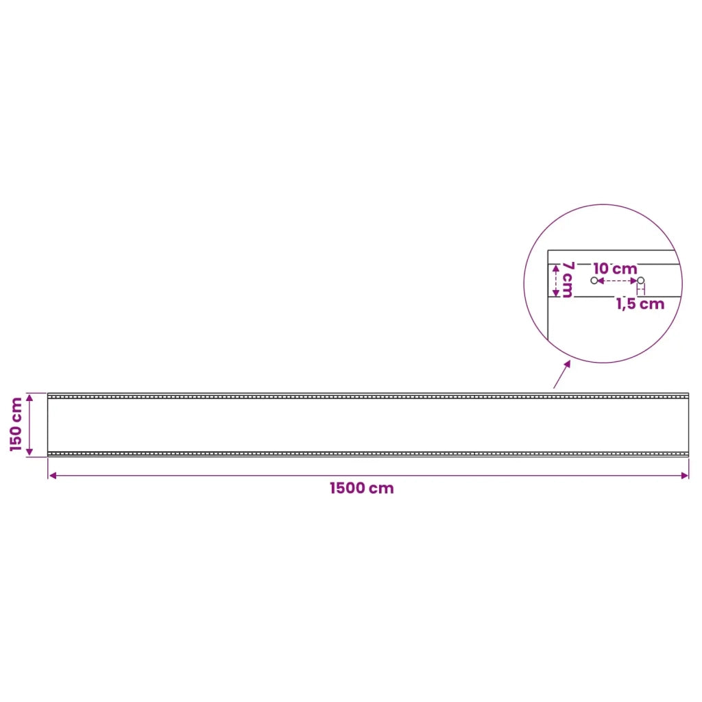 Telo con Occhielli 2 pz Verde 1,5 x 15 m 260 gsm PE 3429745