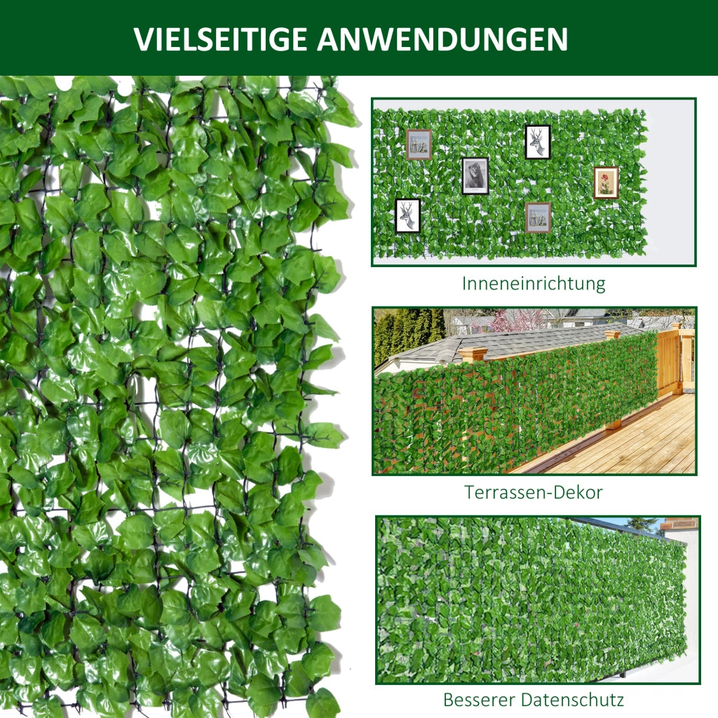 Siepe artificiale schermante UV 300x100 cm ¨C Xylo ¨C verde esterno giardino