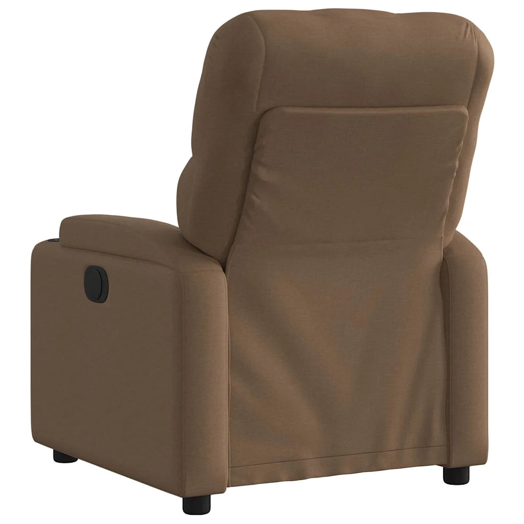 Poltrona Reclinabile in Tessuto Marrone 372483