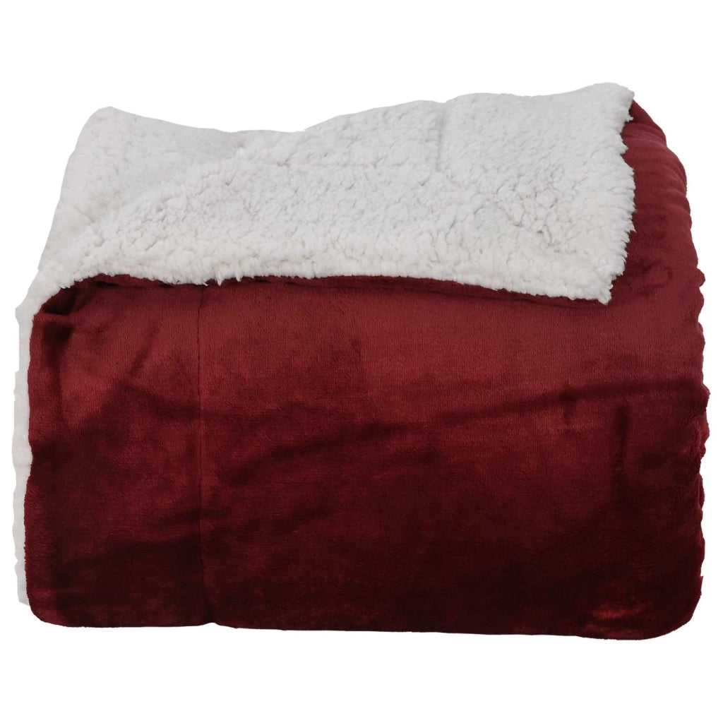 Coperta Rosso Bordeaux 220 x 240 cm Panno 42017003