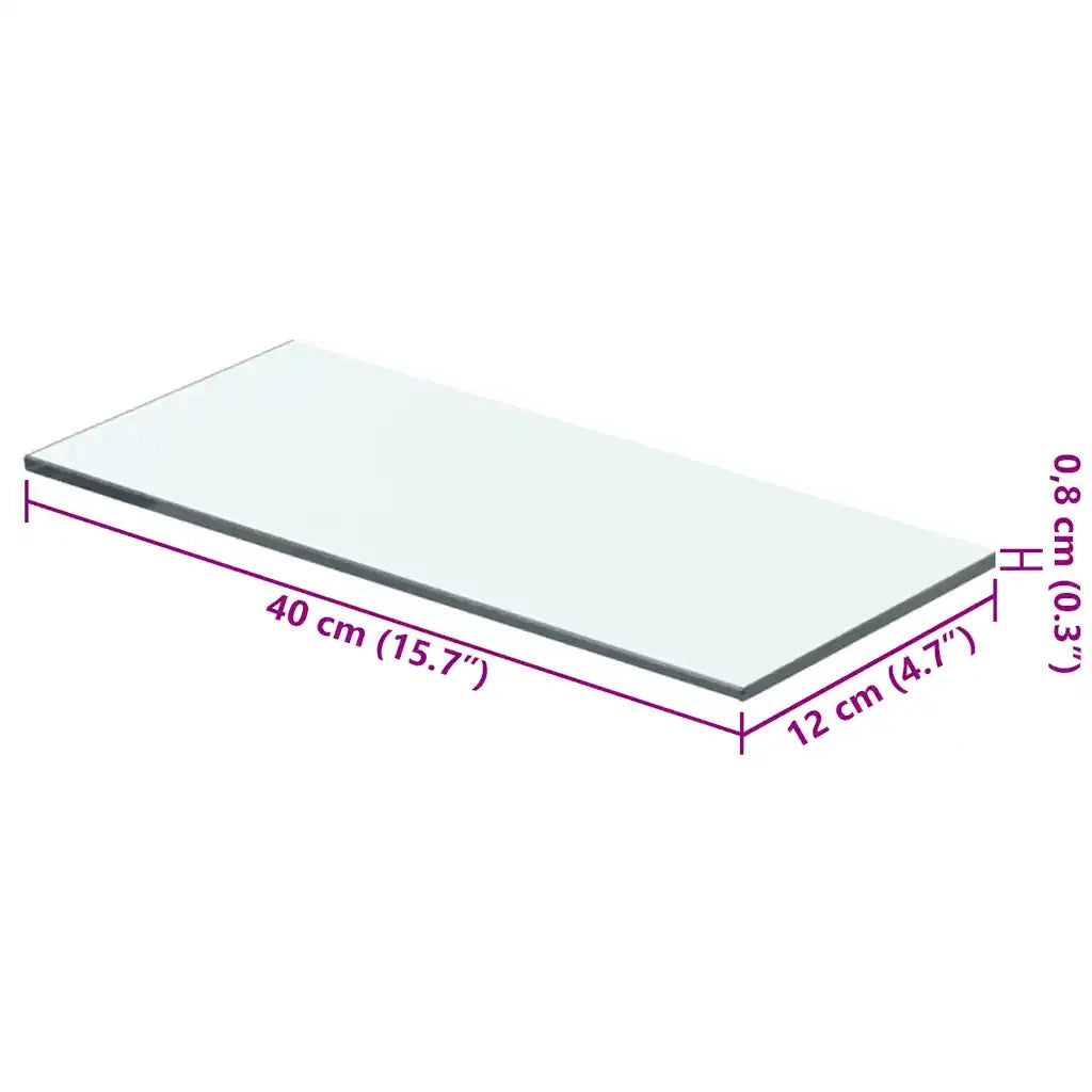 Mensola in Vetro Trasparente 40x12 cm 243812