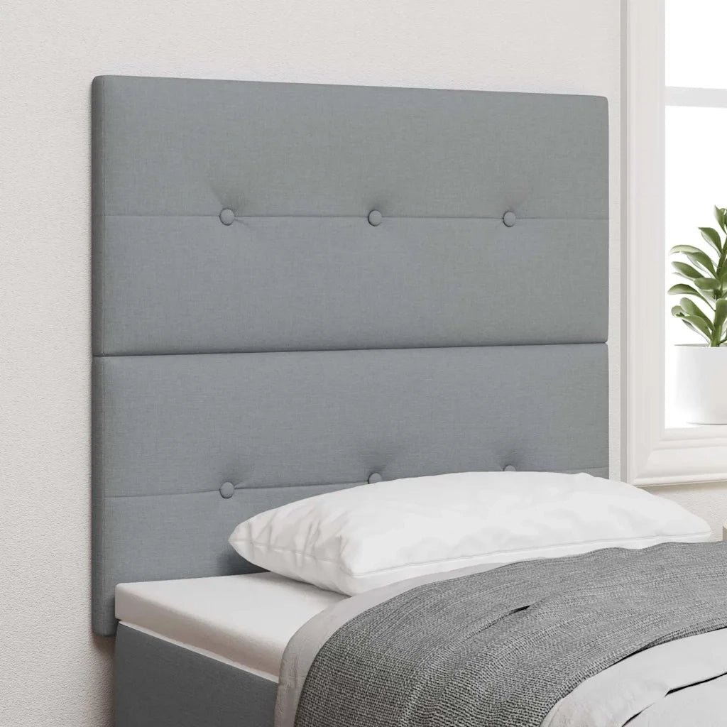 Testiera | Testata regolabile in altezza Grigio chiaro 90 cm Tessuto