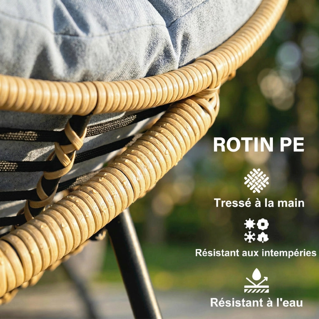 Poltrona dondolo da giardino ¨C Minimal ¨C Grigio