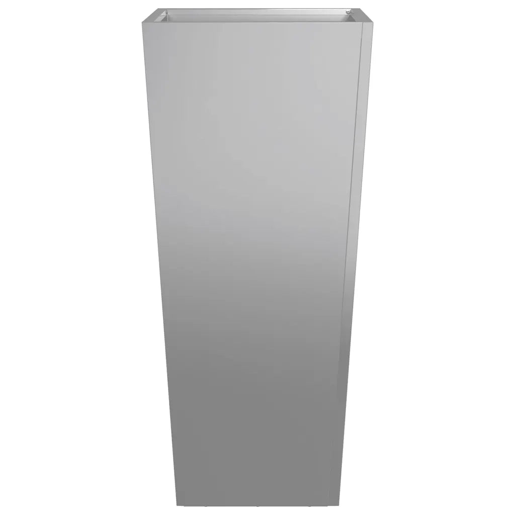 2 pz Fioriere | Cassetta per fiori | Vaso da Giardino 35x35x75 cm in Acciaio Zincato