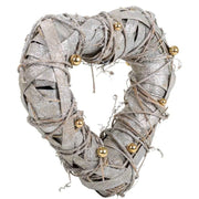 Decoro cuore in argento d29x28x8h