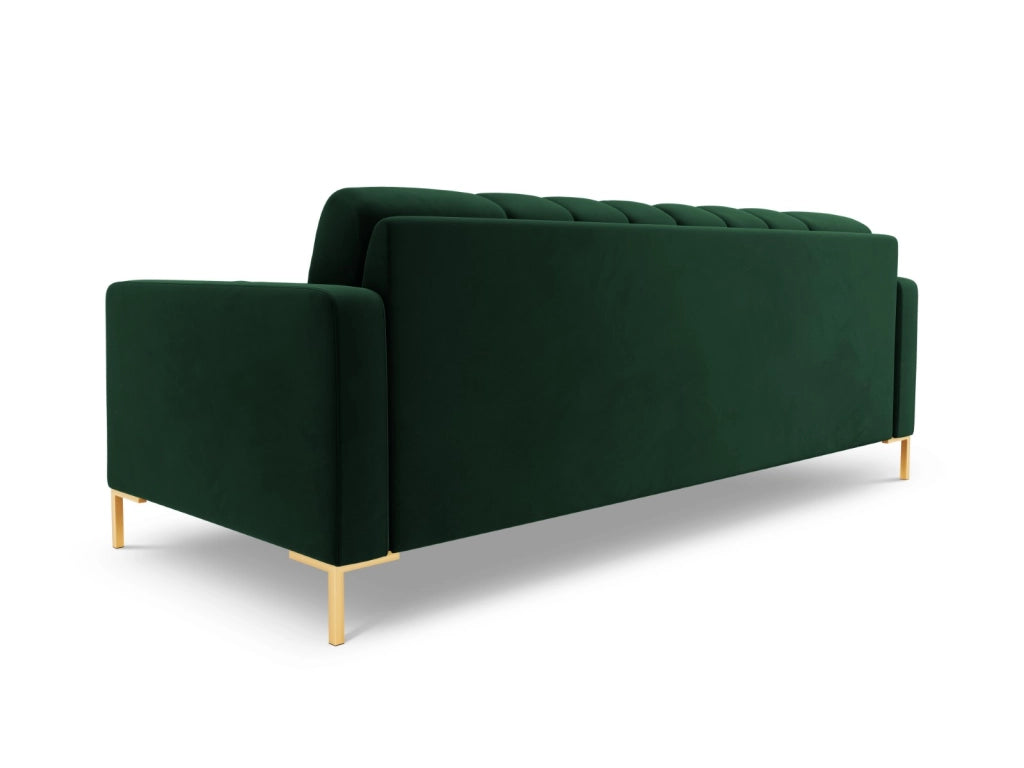 Cosmopolitan Design - Divano "Bali" 3 posti in velluto verde bottiglia 