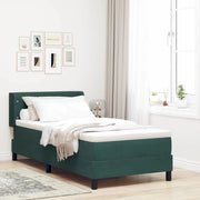 Letto a molle con testiera Verde Scuro 190 x 90 cm Velluto 3341393