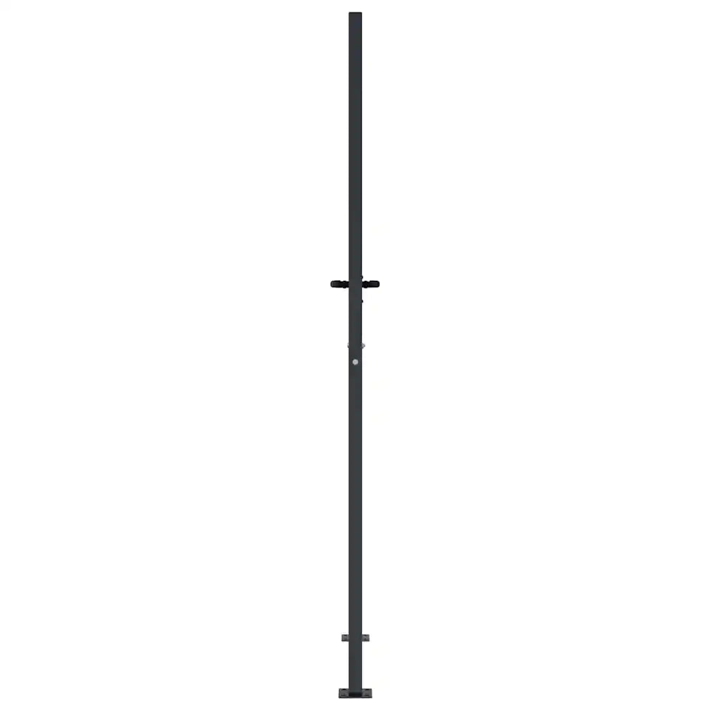 Cancello da giardino antracite 100x200 cm in acciaio e bambù 153183