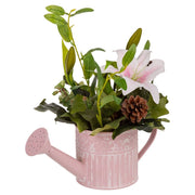 Vaso con fiore artificiale 27x16x34h