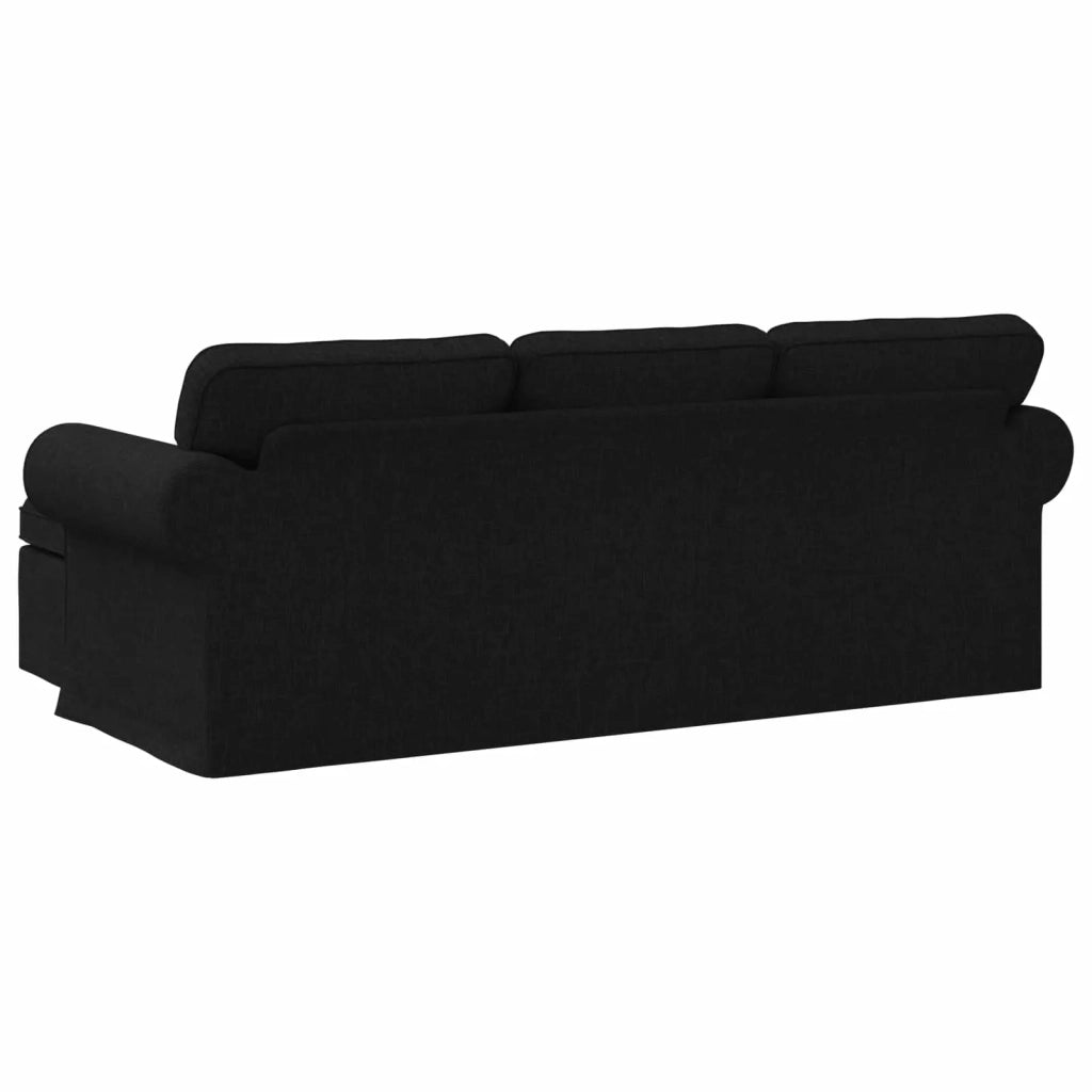Divano Nero 215 x 138 x 80 cm Tessuto 42024336