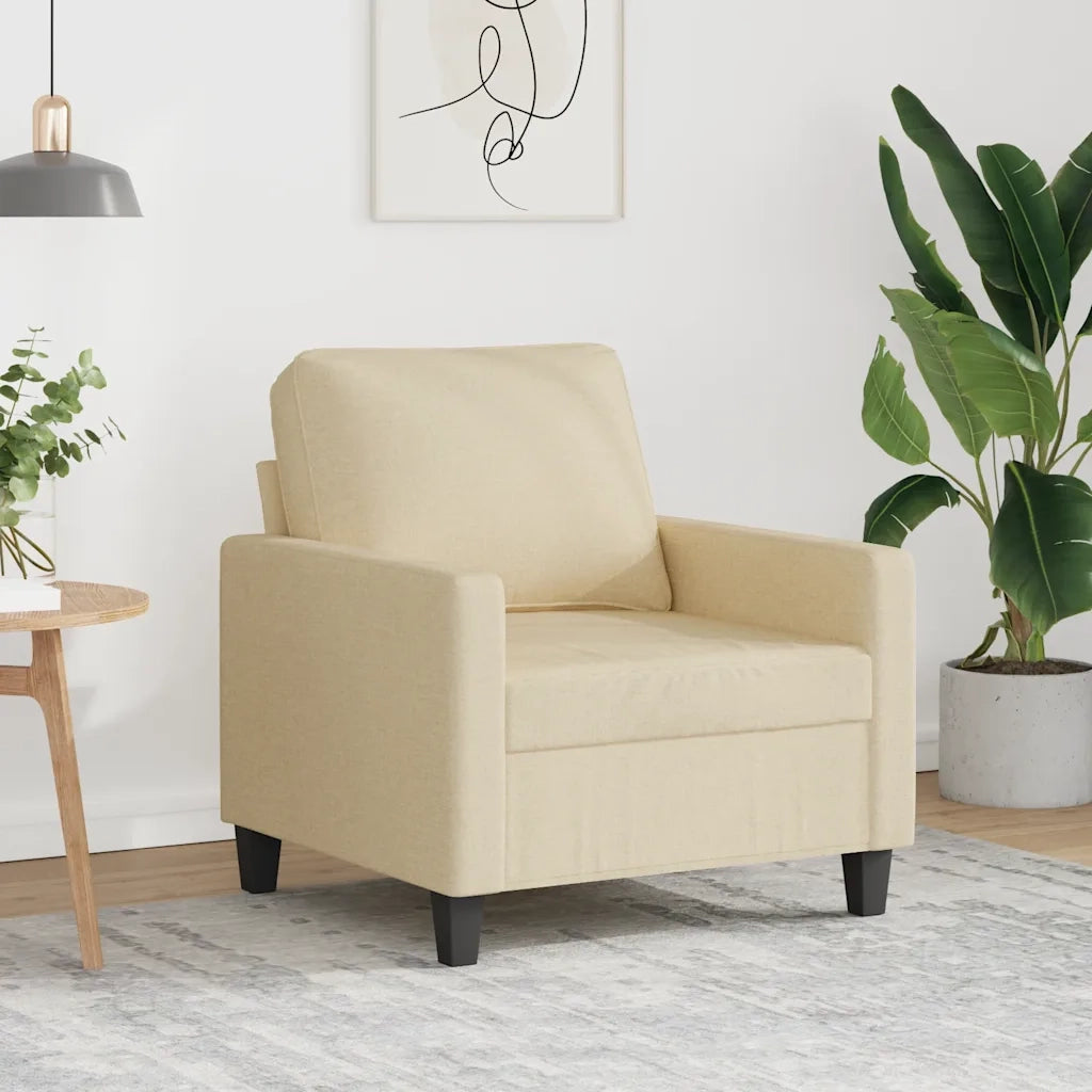 Poltrona | Sedia Relax Crema 60 cm in Tessuto