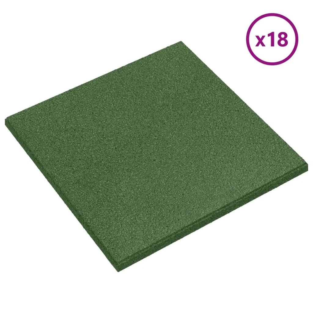 Piastrelle per Protezione dalle Cadute 18 pcs Verde 50 x 50 cm