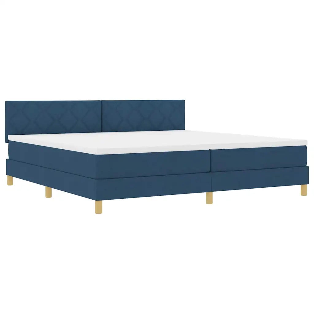 Letto a Sorgente LED con strisce LED Blu 200 x 200 cm Tessuto 3342547